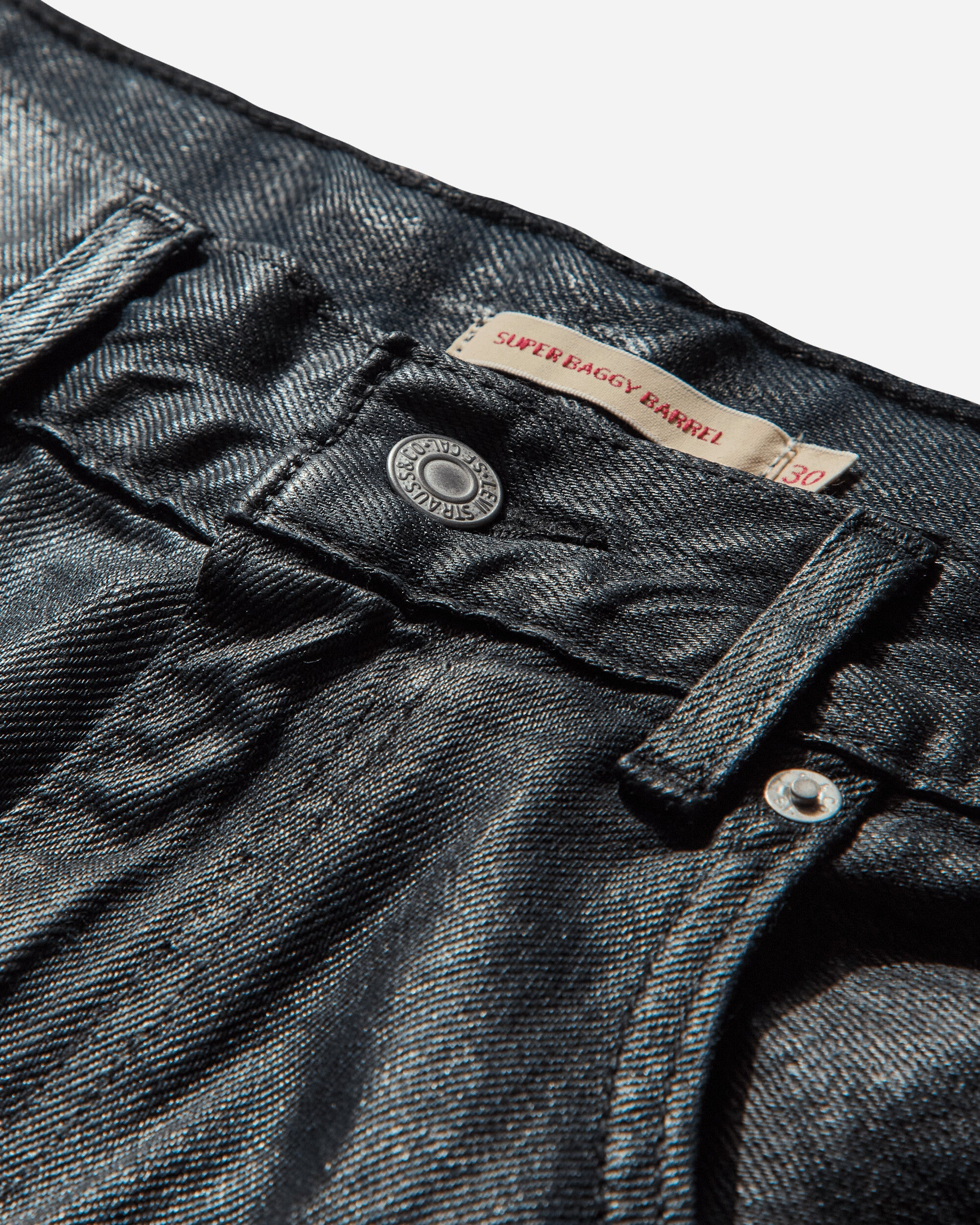 Women's Super Baggy Barrel Jeans Black - 3