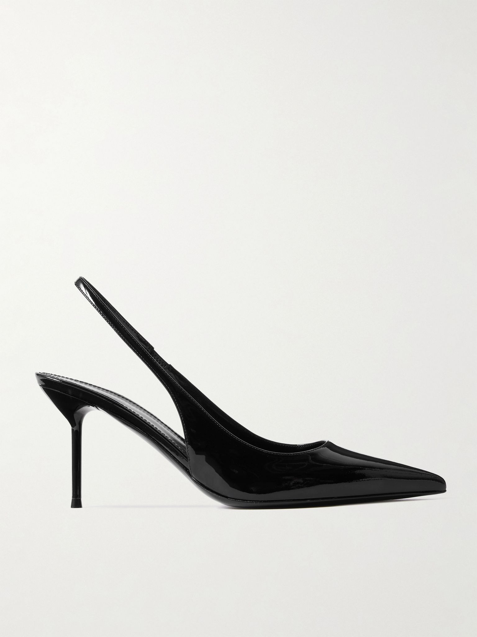 Lidia patent-leather slingback pumps Black - 1