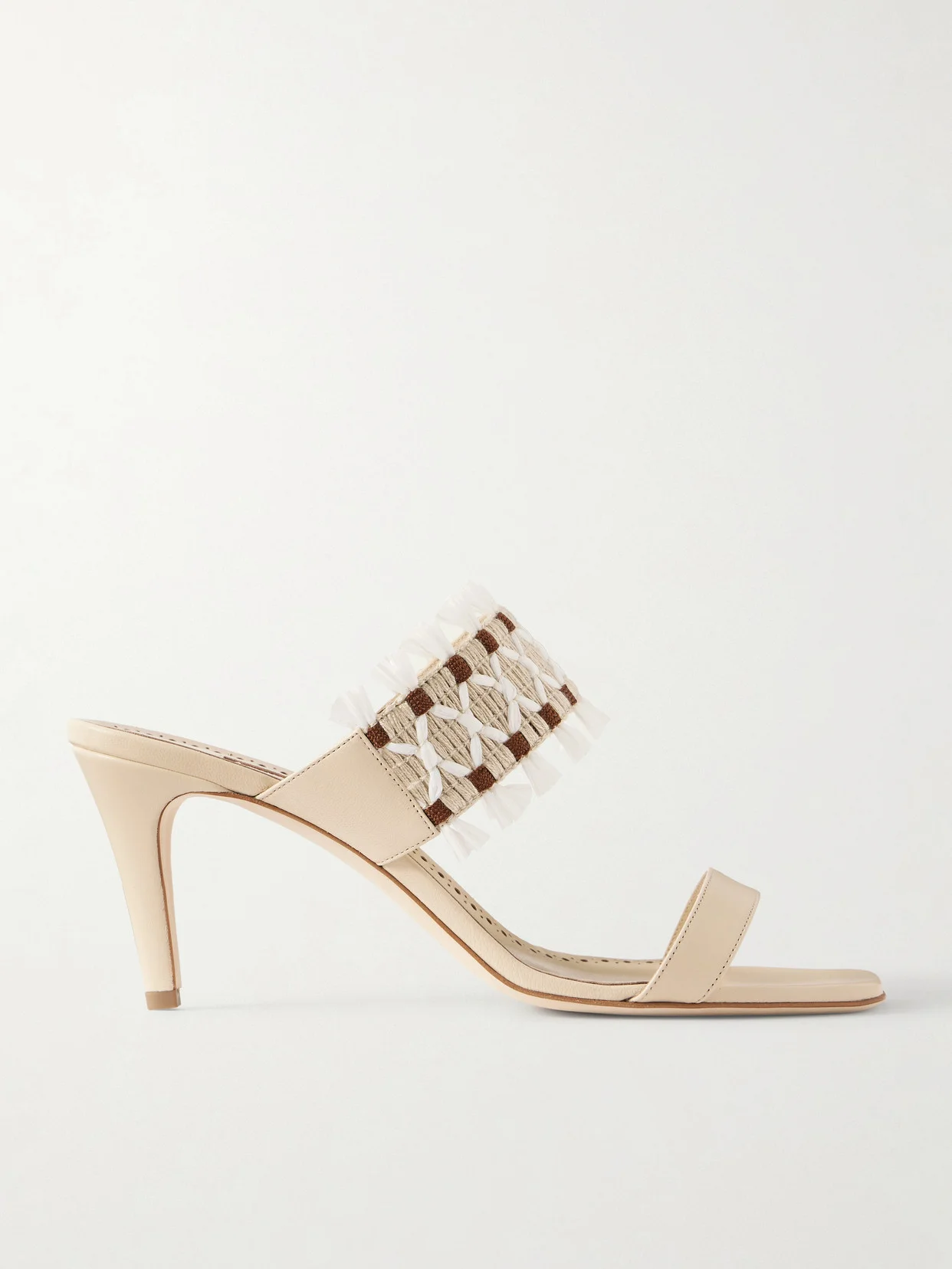 Efeso 70 Fringed Raffia And Leather Sandals - 1