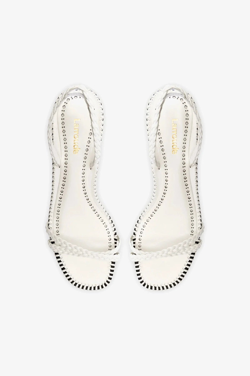 Mini Annie Sandal In White Leather 7