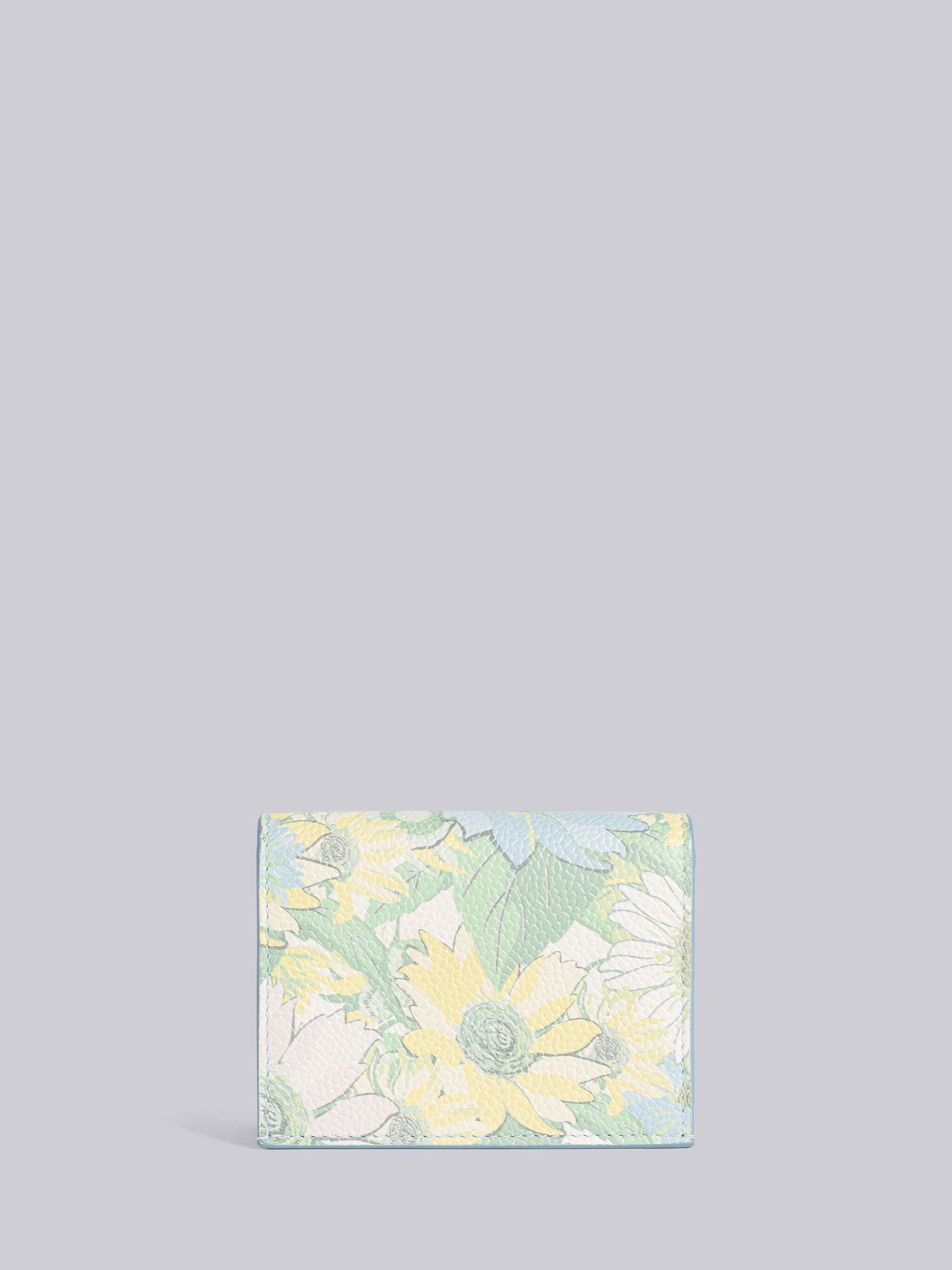 PEBBLE GRAIN LEATHER FLOWER DOUBLE CARD HOLDER - 1