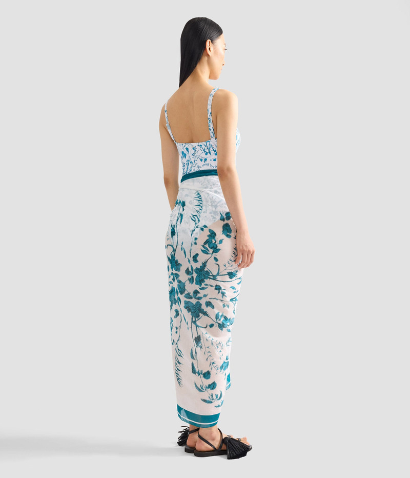 BOTANICAL PRINT COTTON VOILE PAREO 3