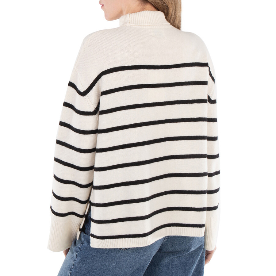 Anine Bing Ladies White Courtney High Neck Jumper - 4