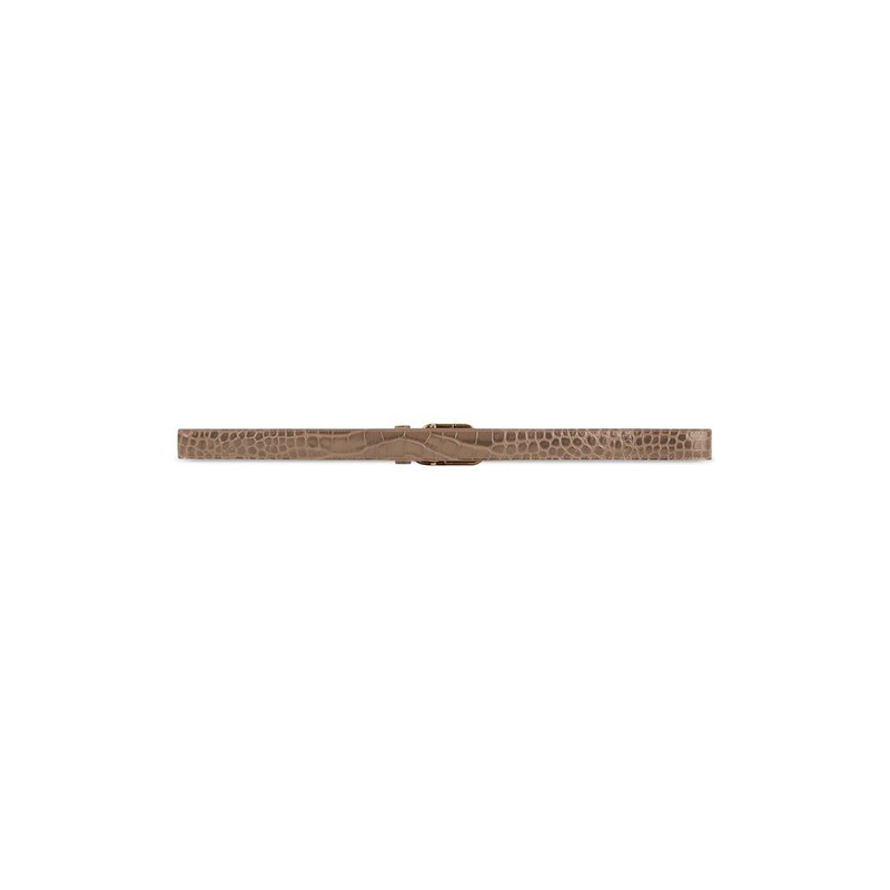 BALENCIAGA Women's Bb Thin Belt in Mink outlook