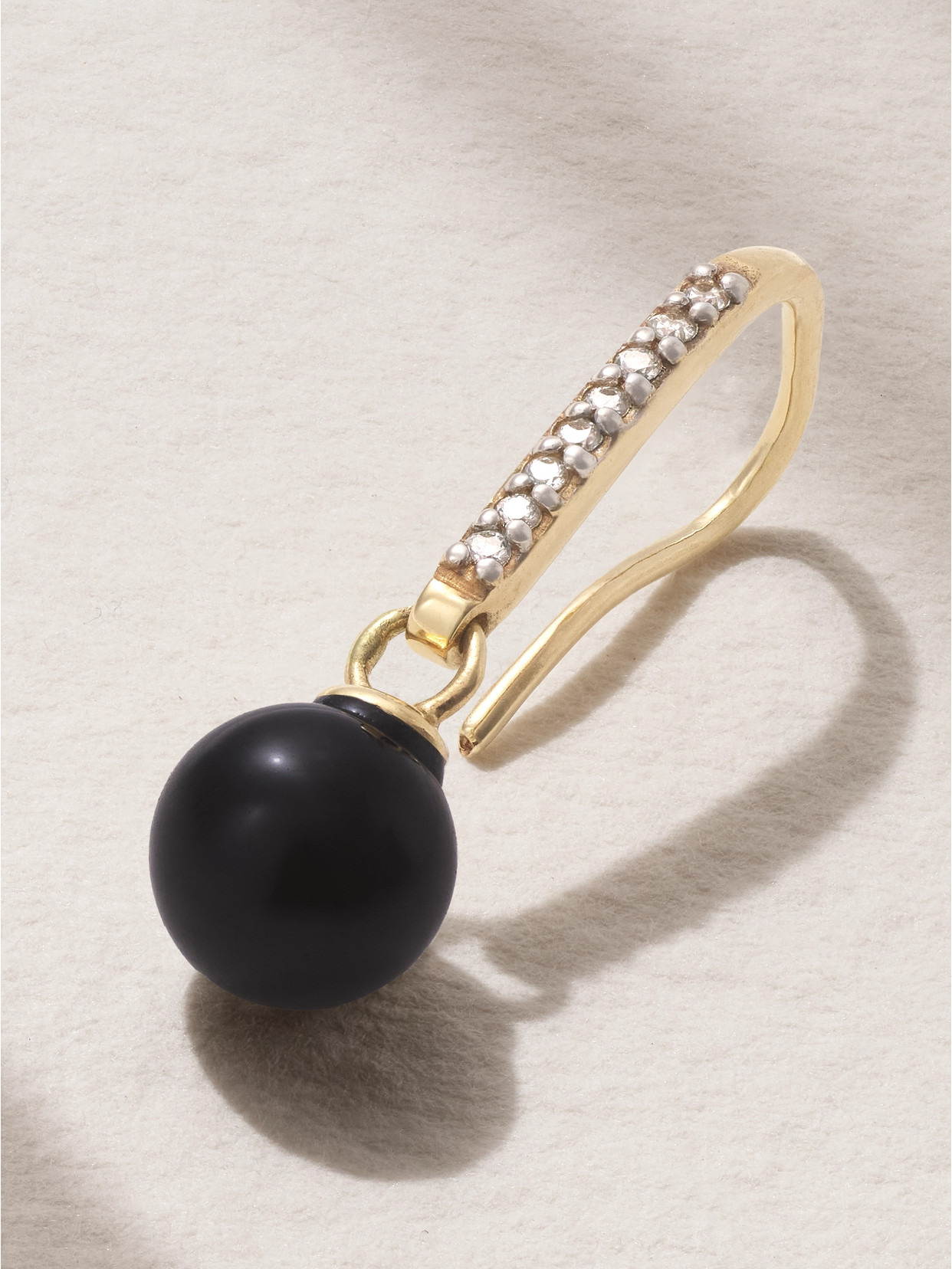 14-karat Gold, Onyx And Diamond Earrings - 4