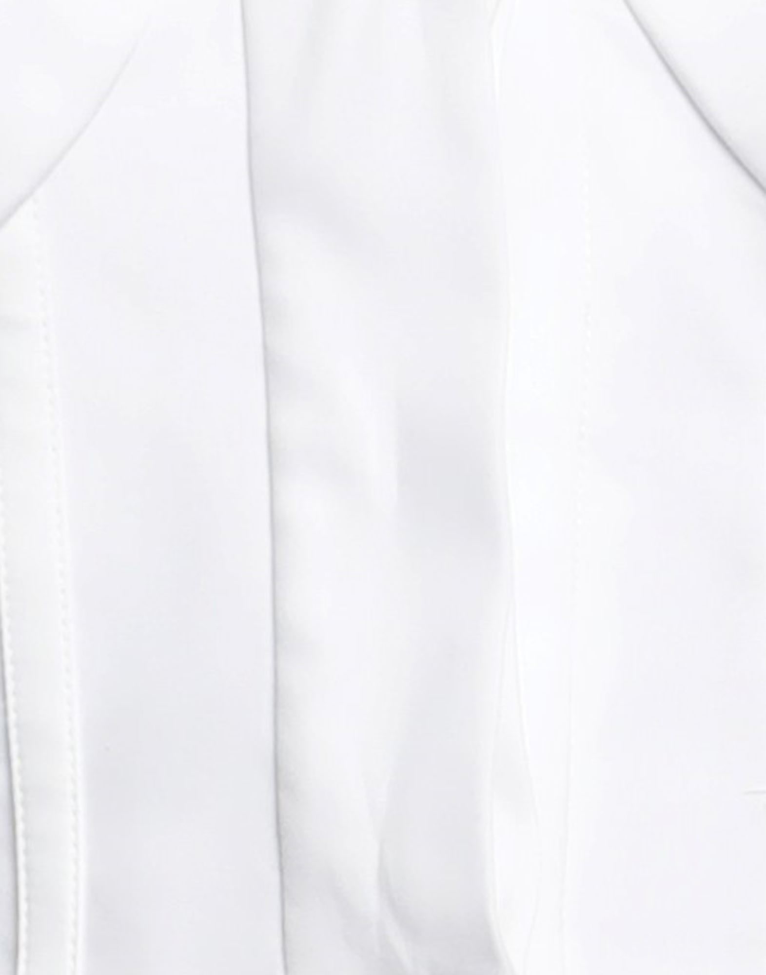 White Women's Solid Color Shirts & Blouses - 4