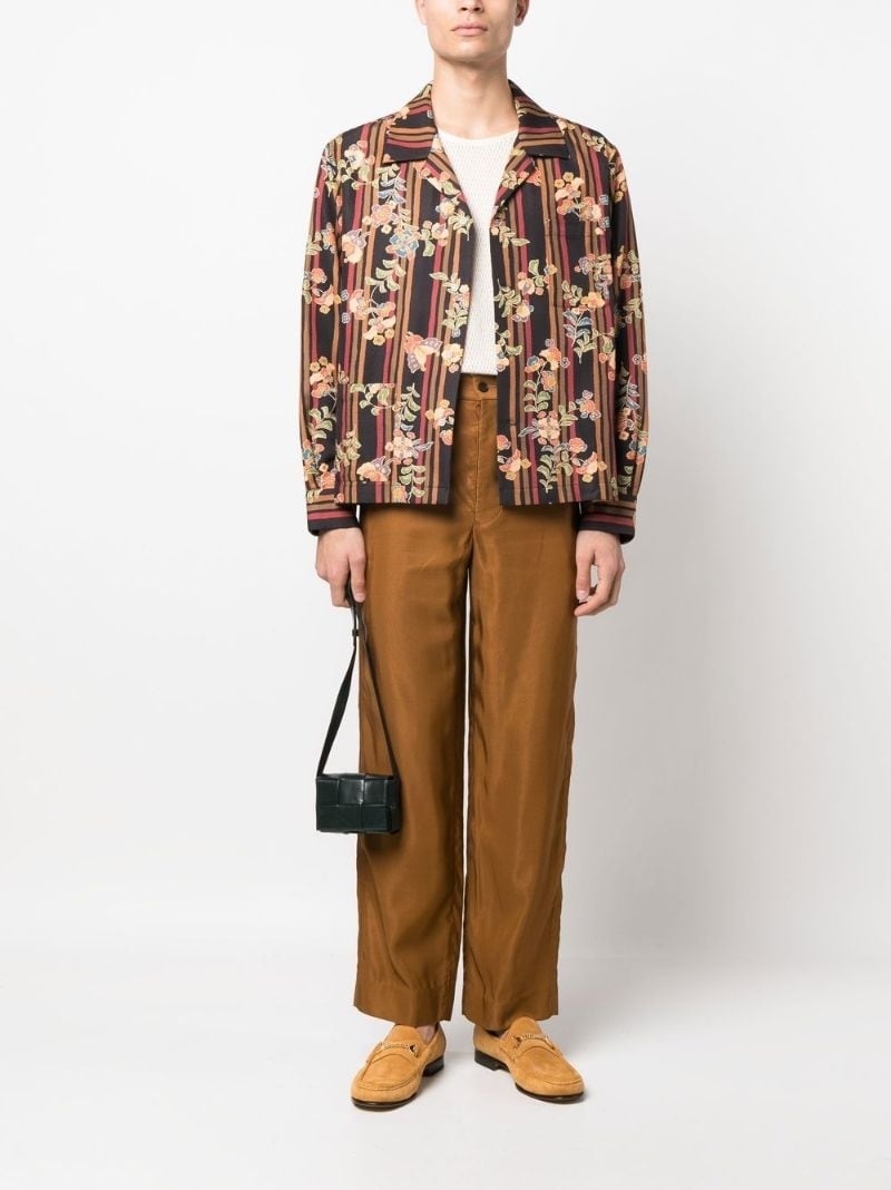 striped floral-print shirt - 2