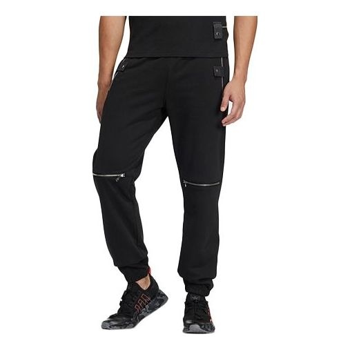 Men's adidas originals Solid Color Casual Sports Pants/Trousers/Joggers Black HH9431 - 1