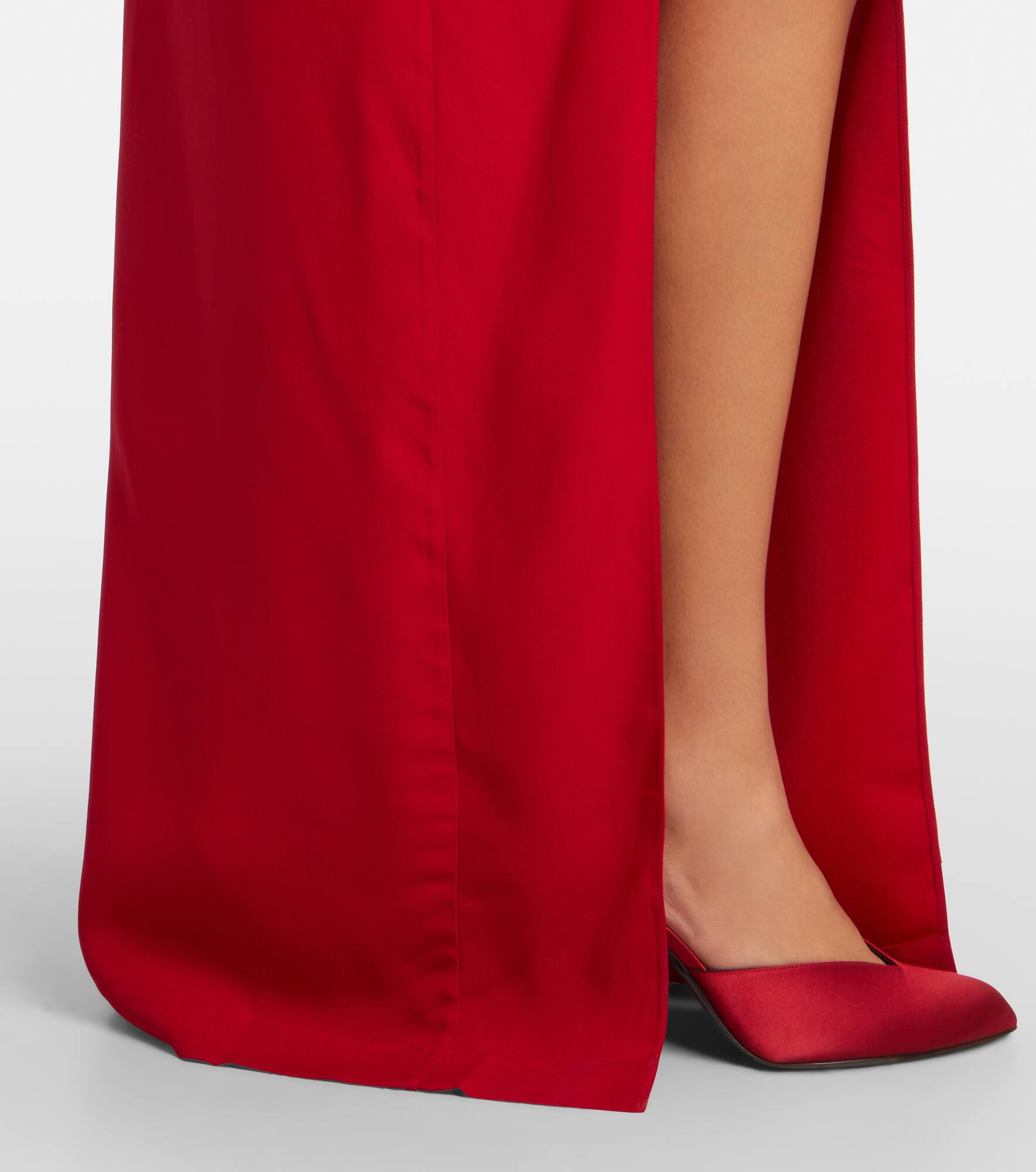 Brooks scarf-detail crêpe maxi dress - 5
