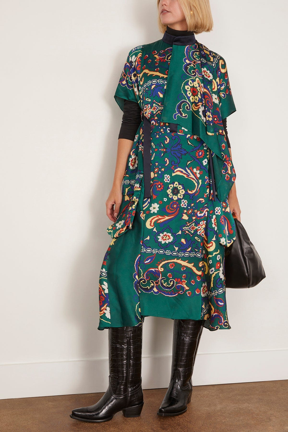 Floral Print Dress in Green - 2