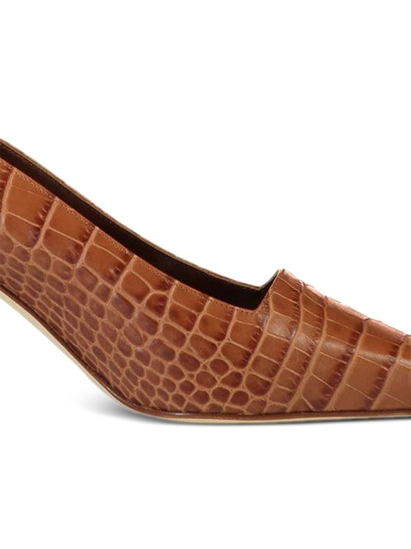 Manolo Blahnik 70mm Morailo crocodile-effect pumps outlook