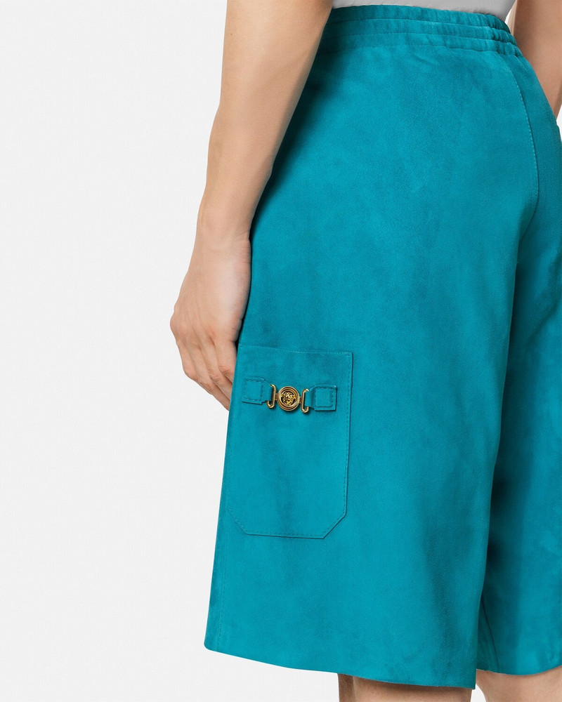 Medusa Biggie Suede Shorts 3