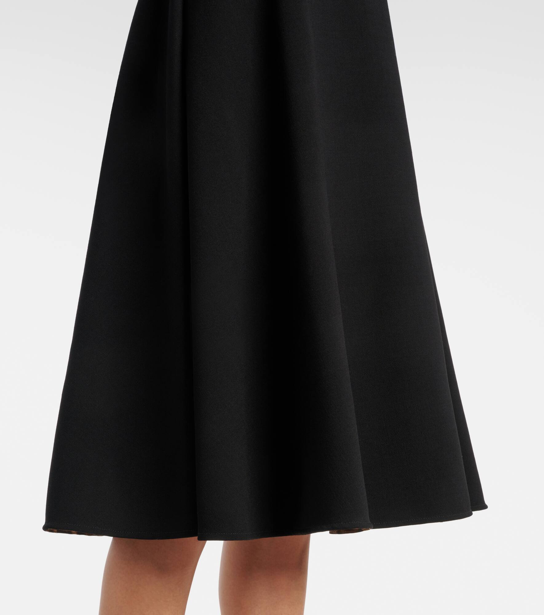 Virgin wool midi skirt - 5