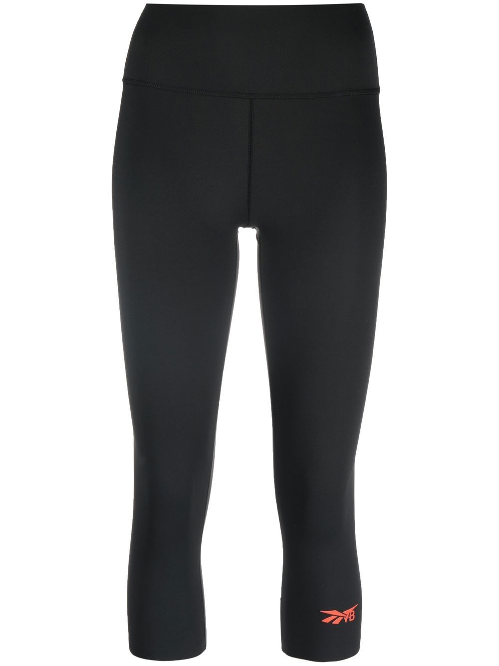 cropped rear logo-print leggings - 1