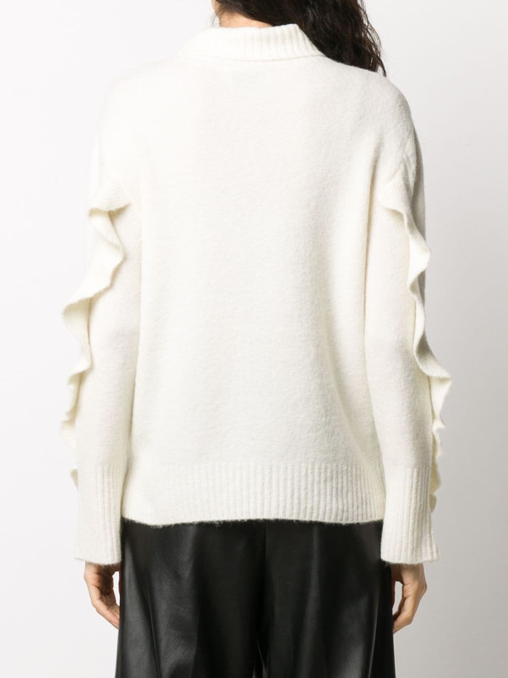 ruffled turtleneck jumper - 4