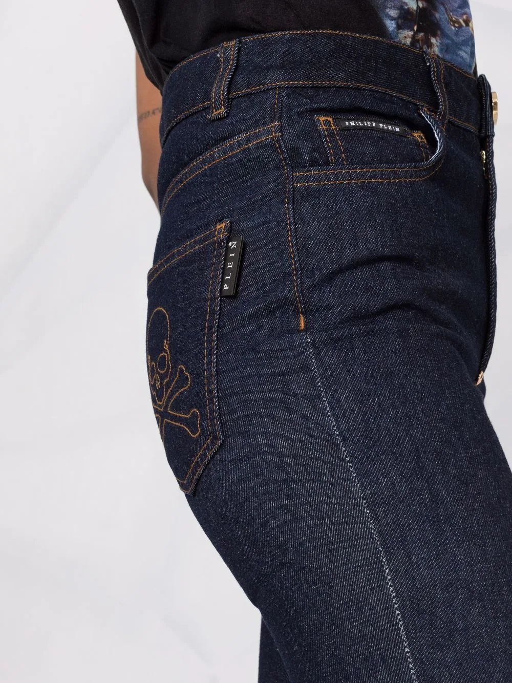 high-waisted flared jeans - 5