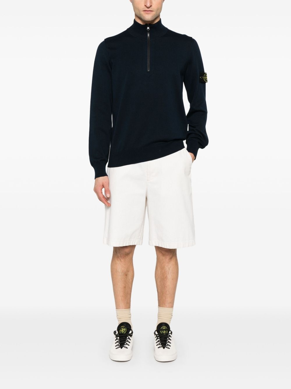 Compass-patch sweater - 2