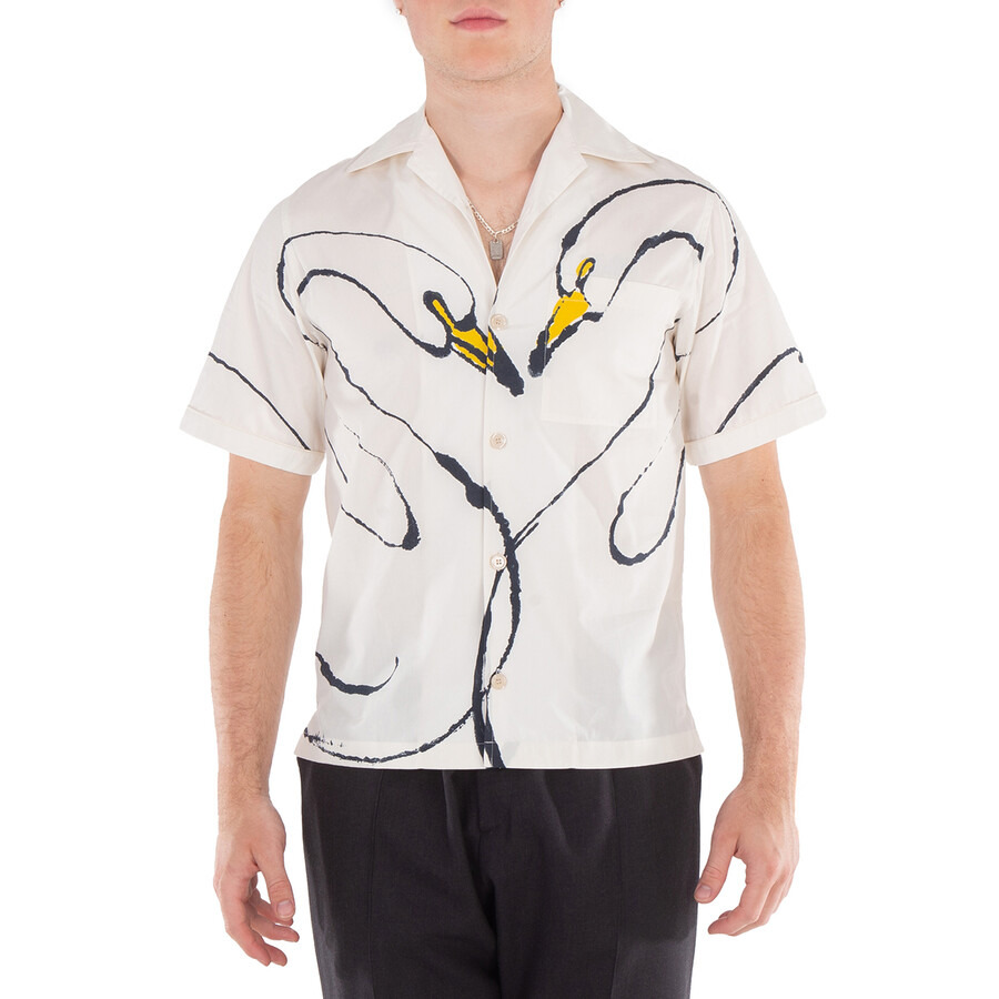 Burberry Swan Print Button Down Shirt - 1