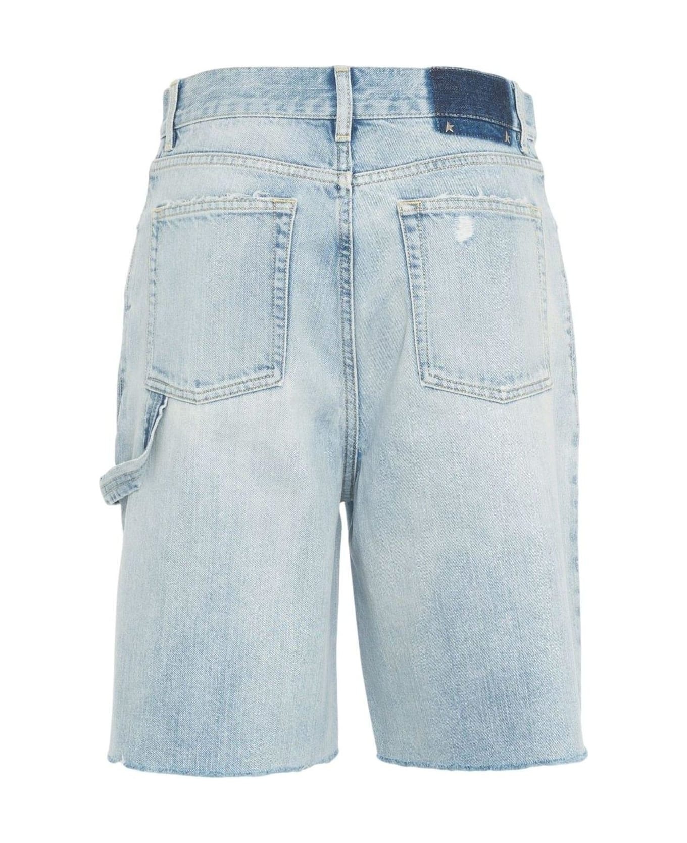 Distressed Denim Bermuda Shorts - 2