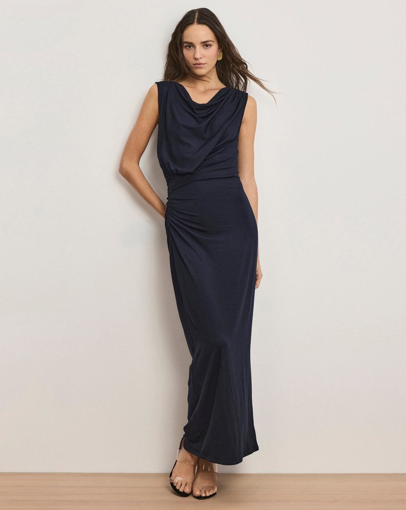 VERONICA BEARD KERILYN RUCHED MAXI DRESS outlook