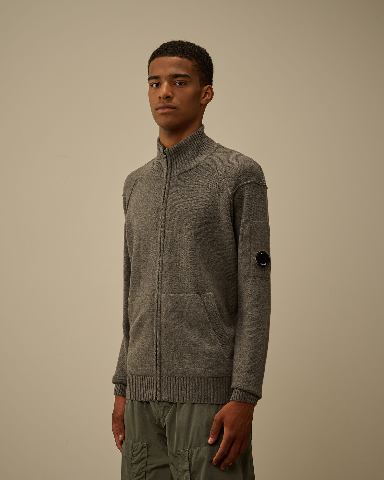 Lambswool GRS Full Zip Sweater - 3