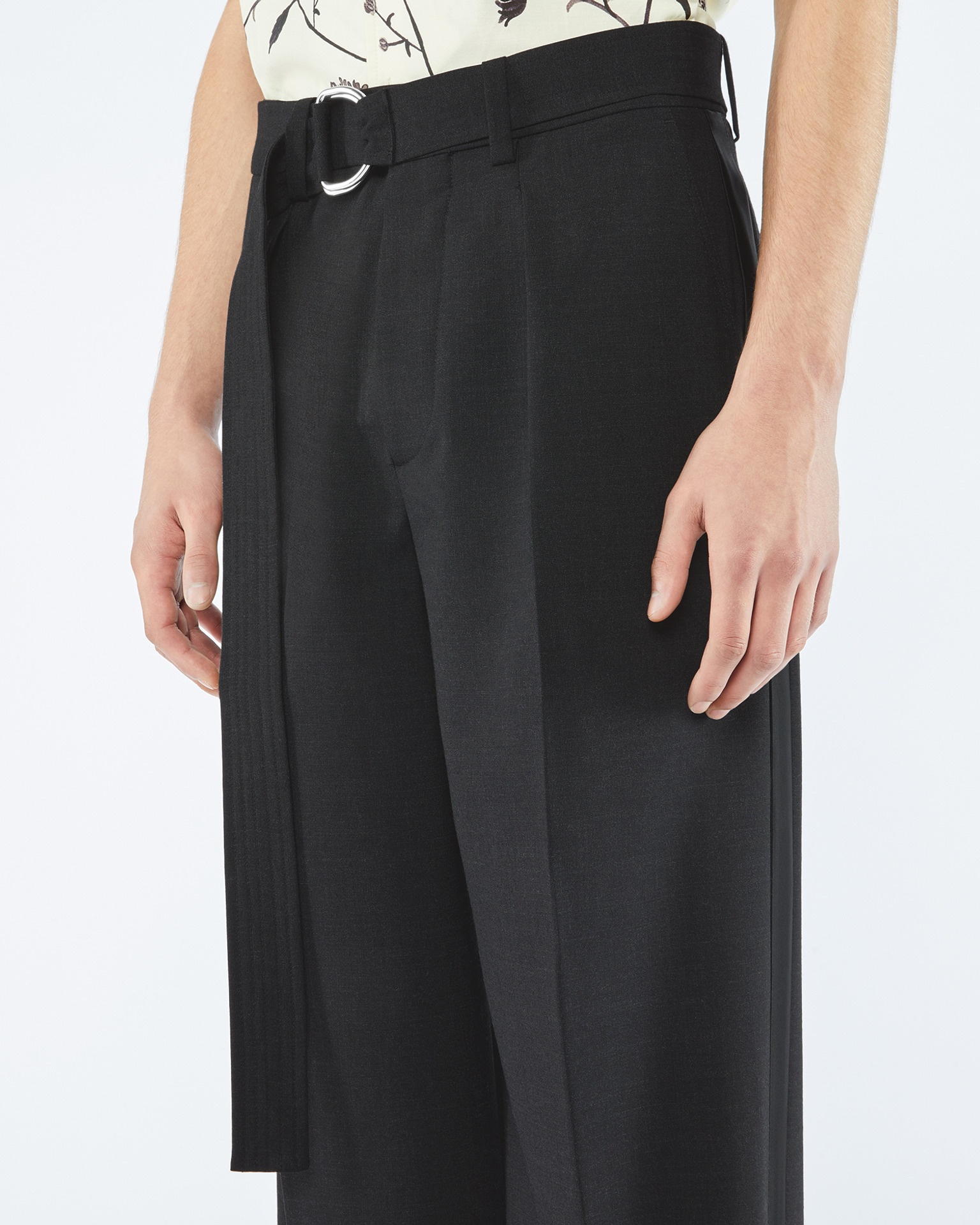 BENTO - Wool-blend pants - Off-black - 6