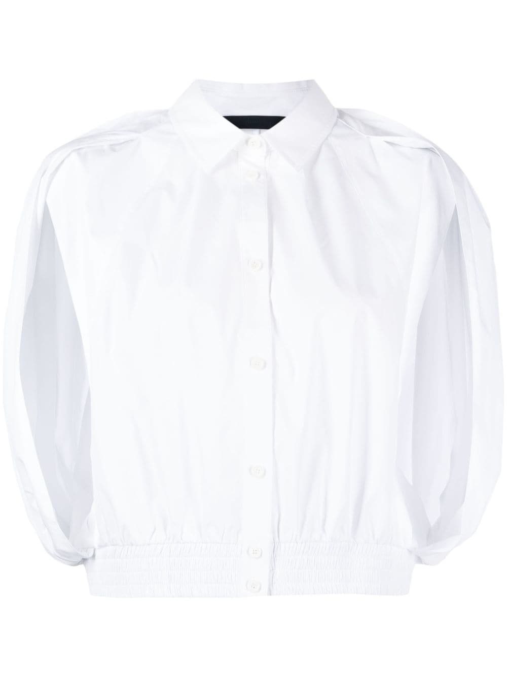 cape-style cotton-blend shirt - 1
