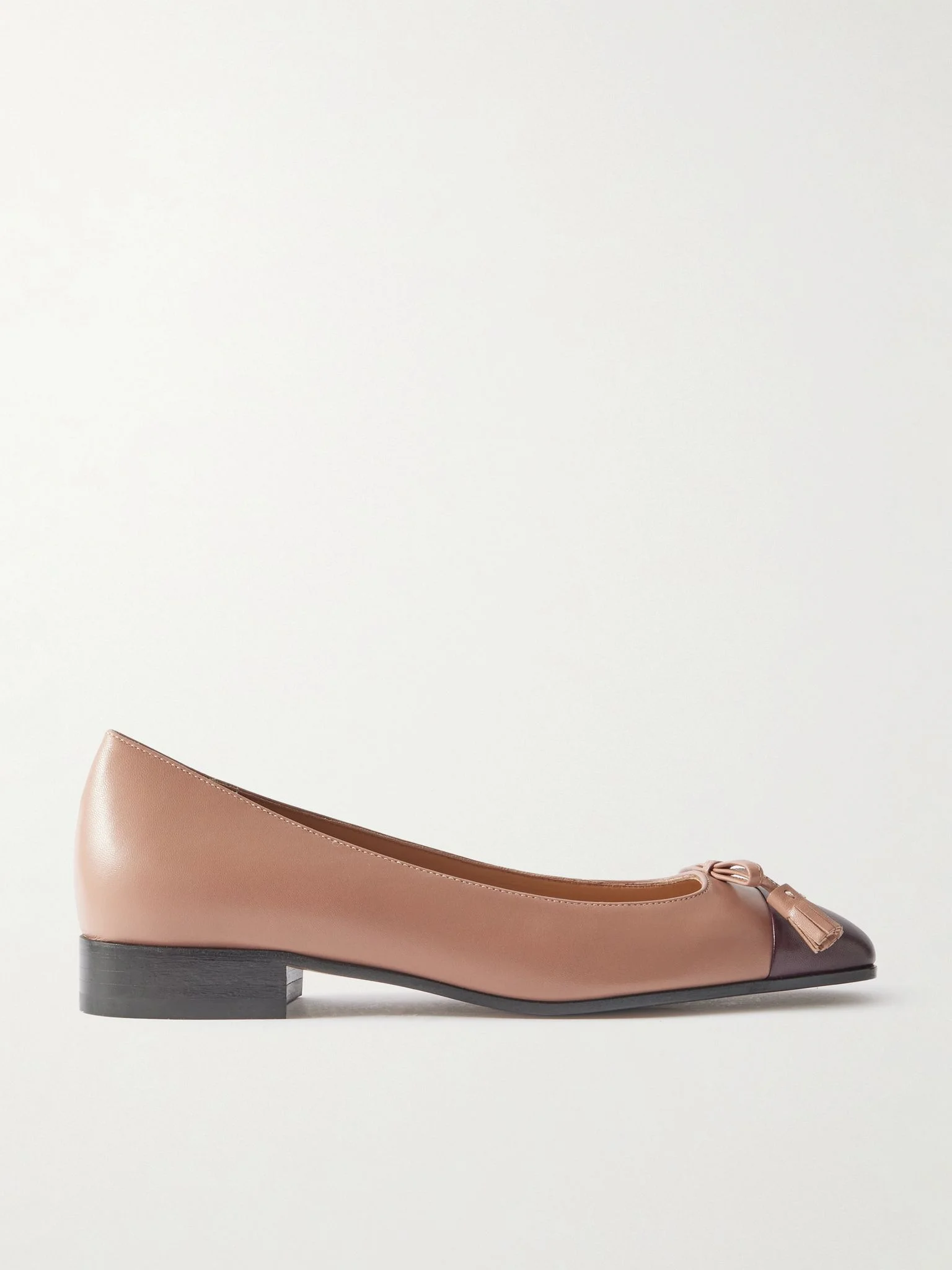 Ballerina two-tone leather flats Antique rose - 1