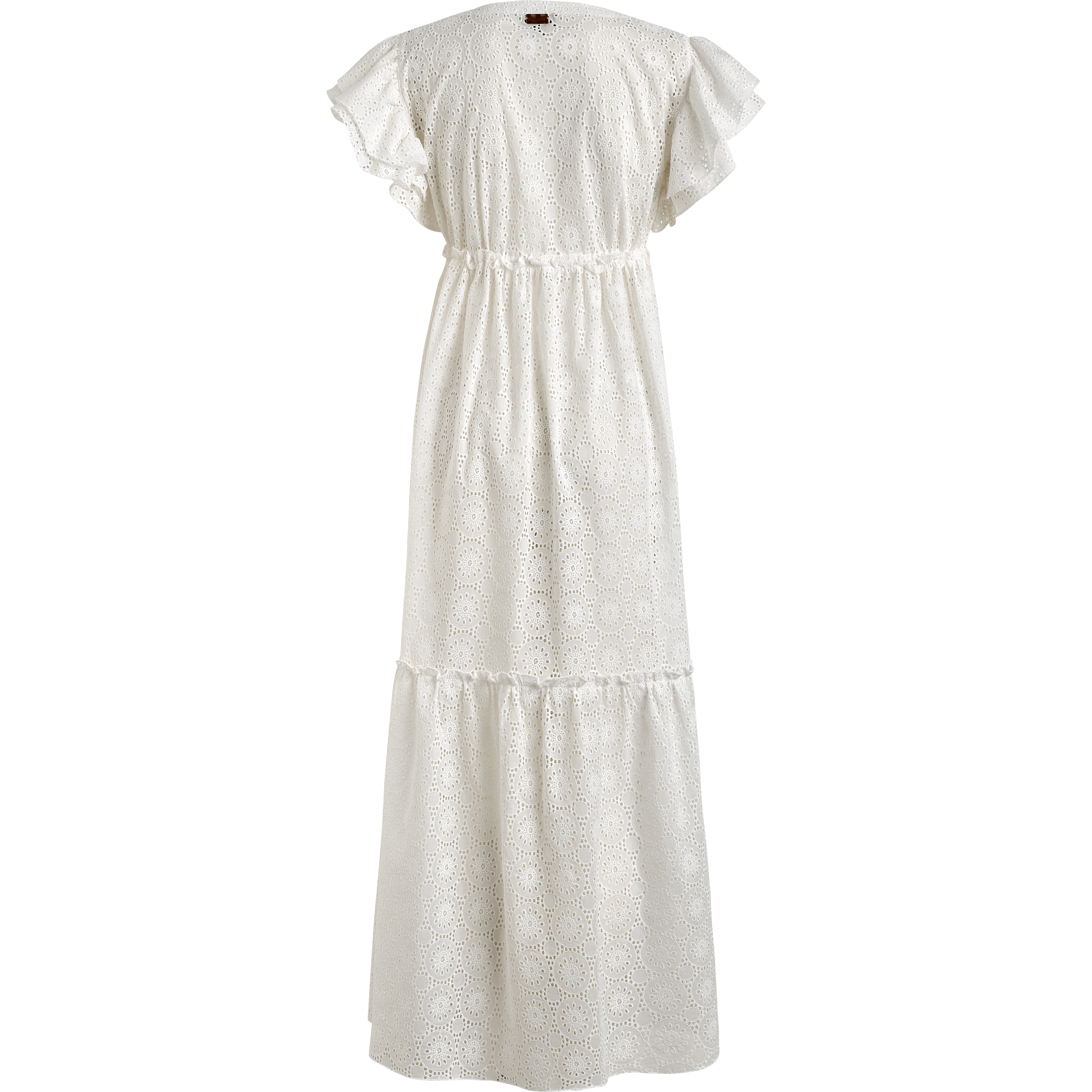 Women Long Cotton Dress Broderies Anglaises - 2