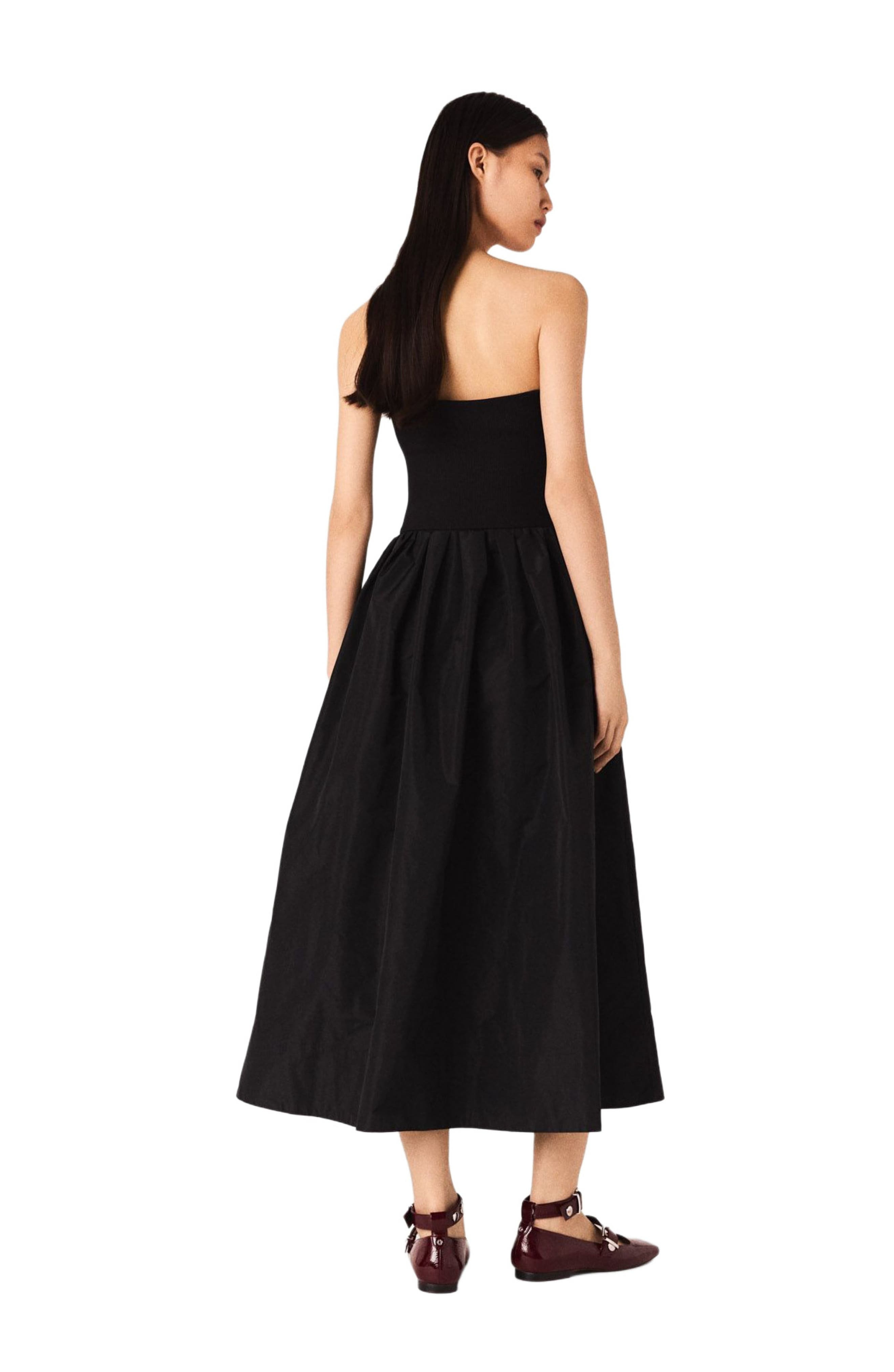 maje Strapless mesh and taffeta dress in Black at Nordstrom - 2