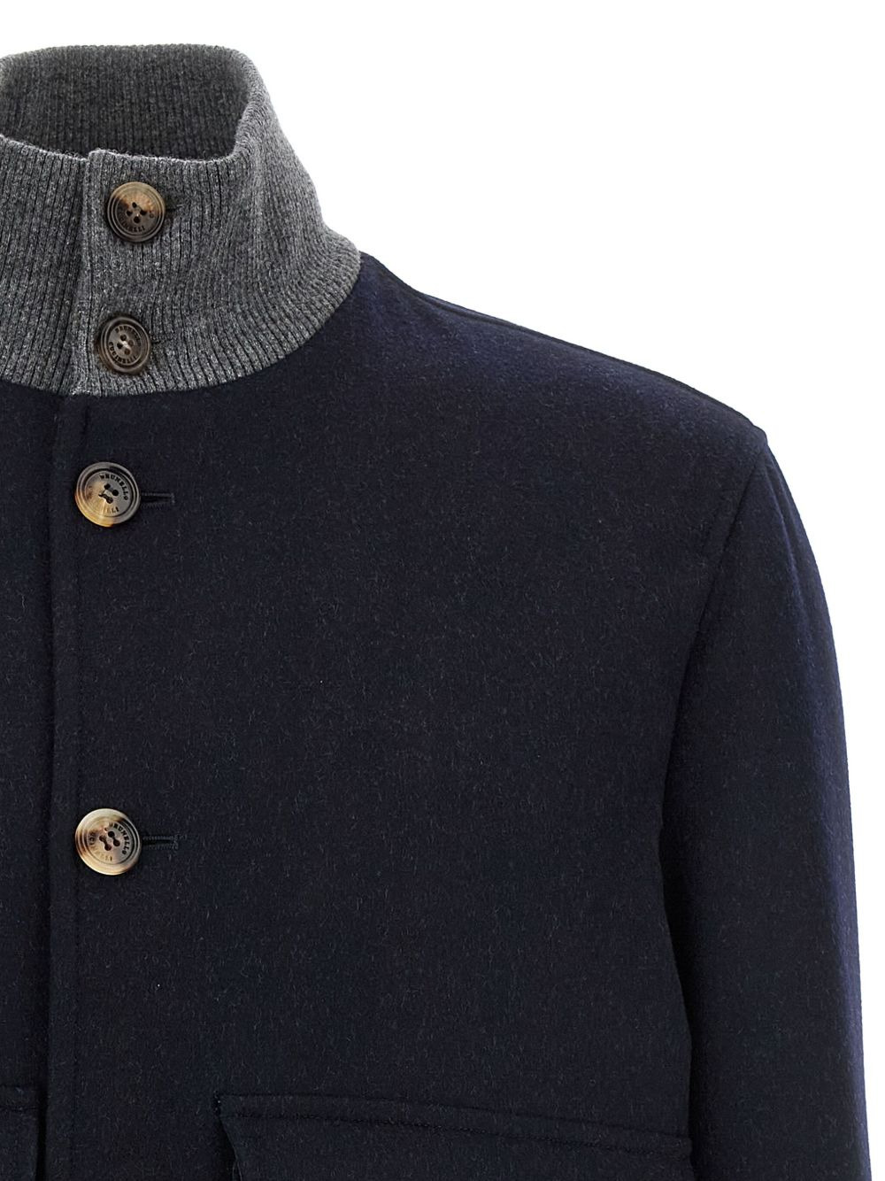 ribbed-knit wool bomber jacket - 4