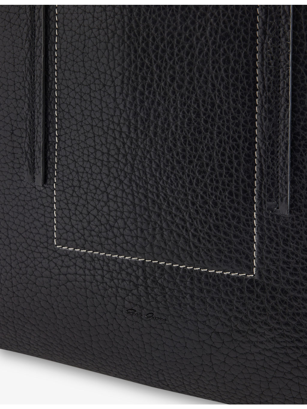 Contrast-Stitch Leather Shopper Bag - 4
