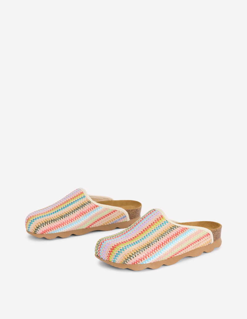 Lyla Colour Block Clogs-Multi Weave 3