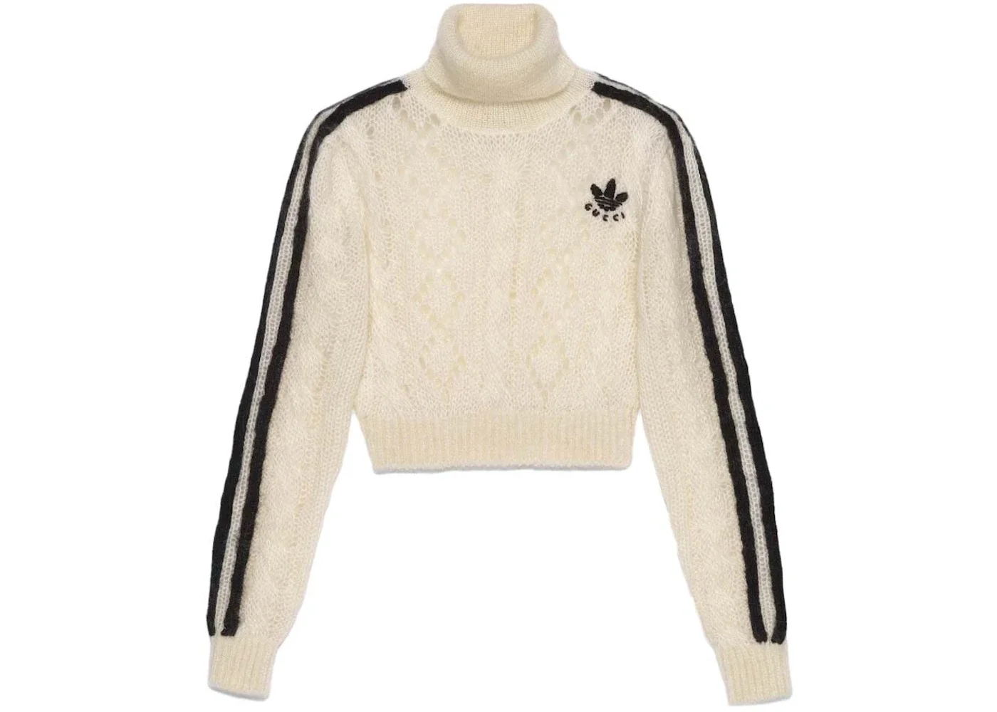 GUCCI Gucci x adidas Mohair Knit Sweater Ivory | REVERSIBLE