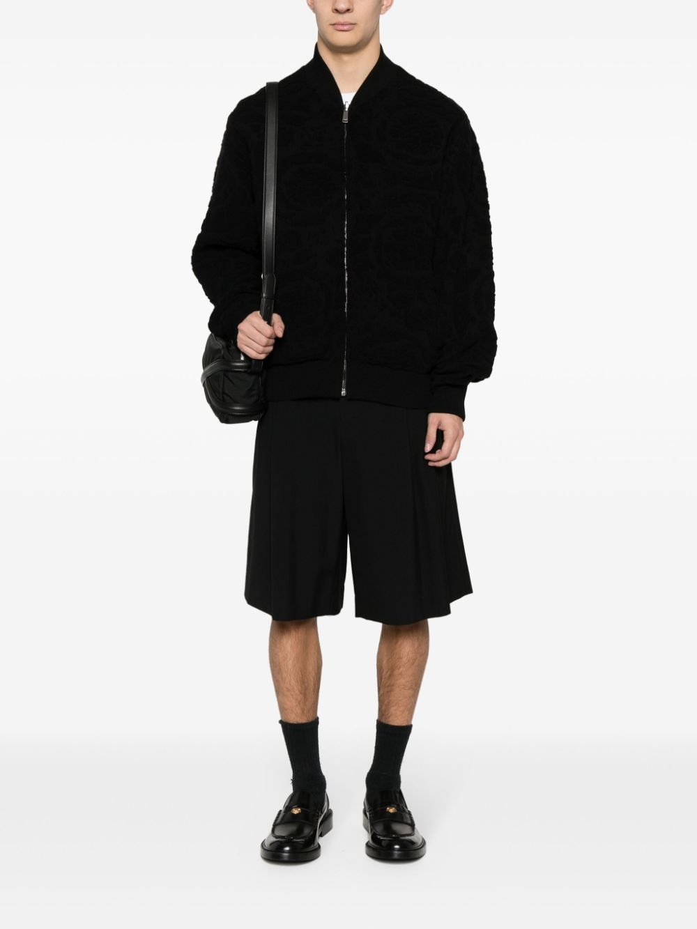baroque-pattern reversible bomber jacket - 2