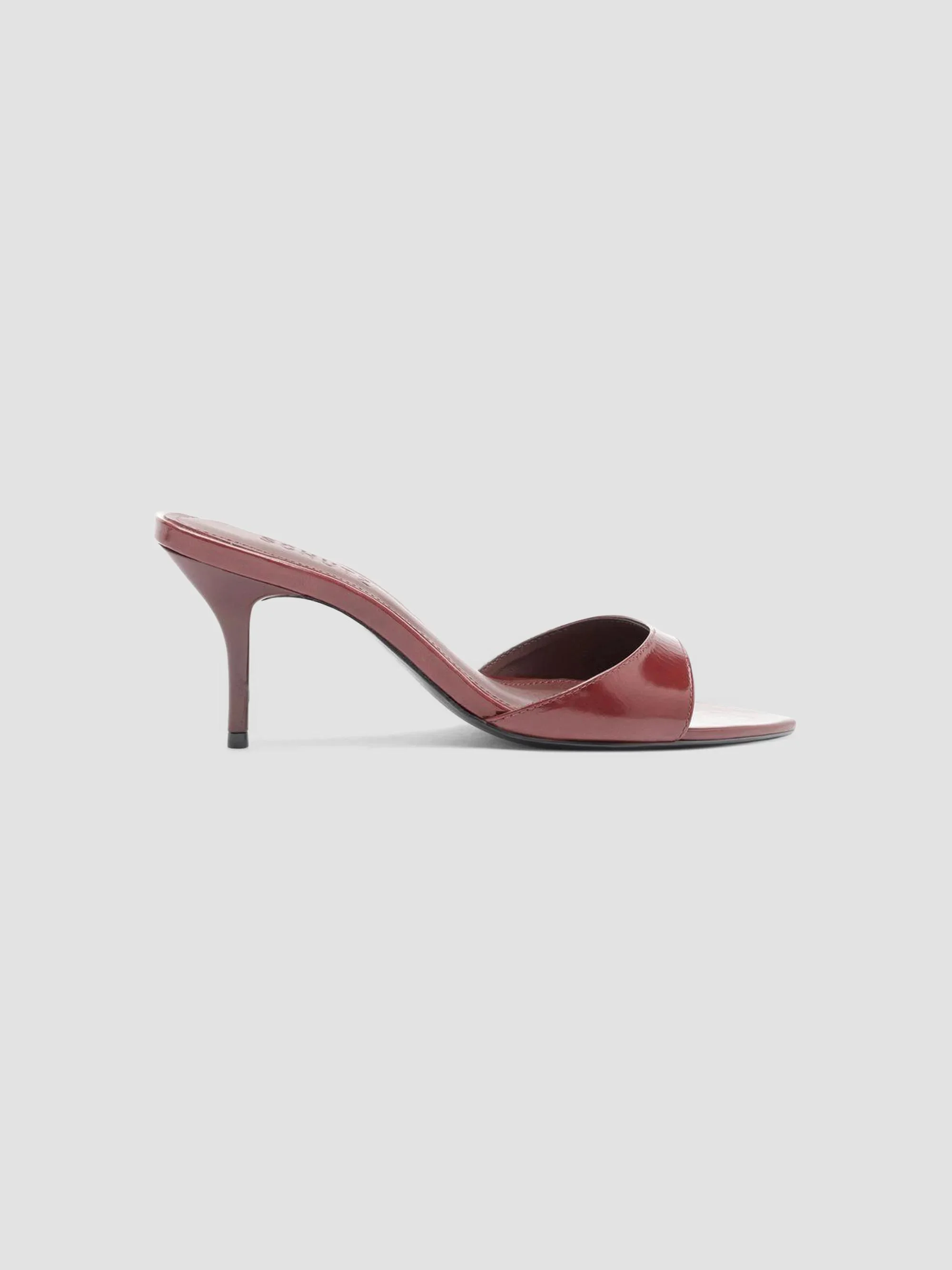 Women's Elodie 75MM Leather Sandals - Wine Berry - 1