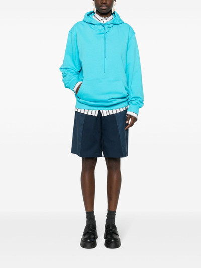 MSGM logo-print cotton hoodie outlook