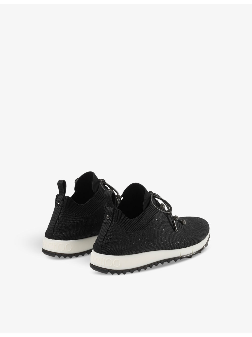Veles faux sequin-embellished low-top knitted trainers - 4