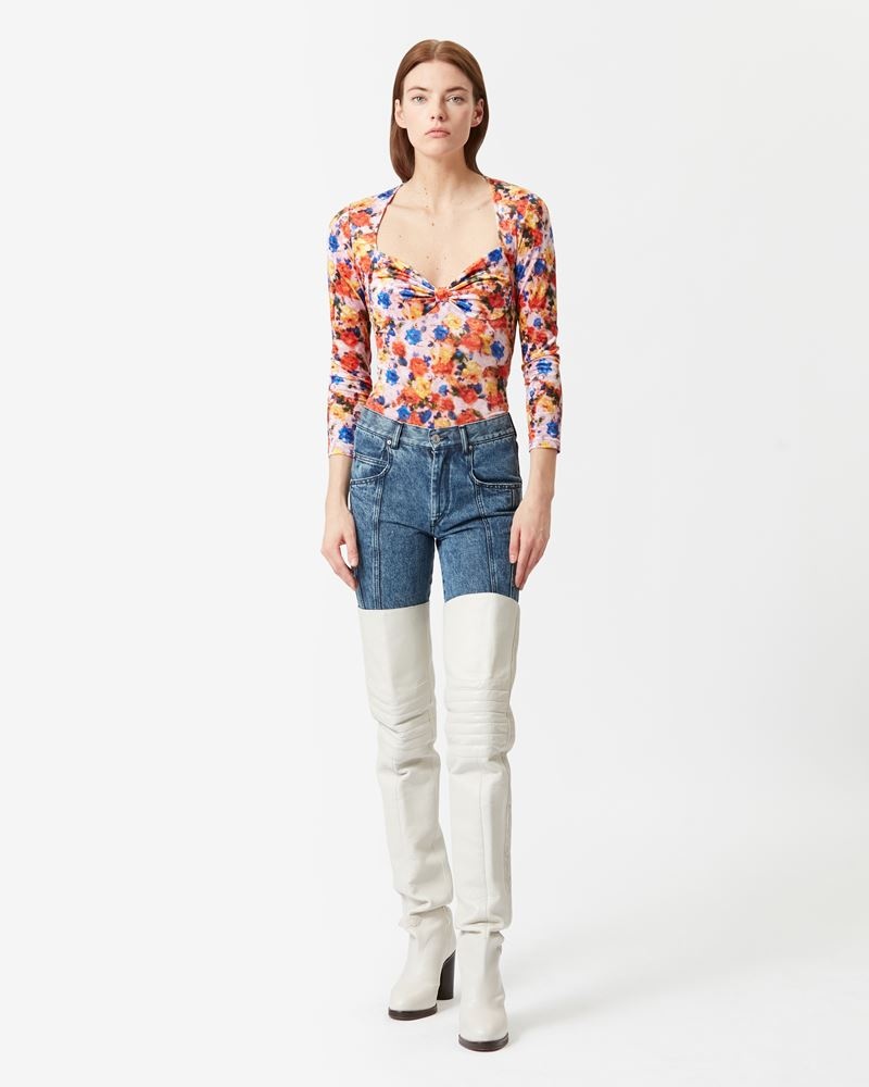 GUBAIA FLORAL VELVET TOP - 2