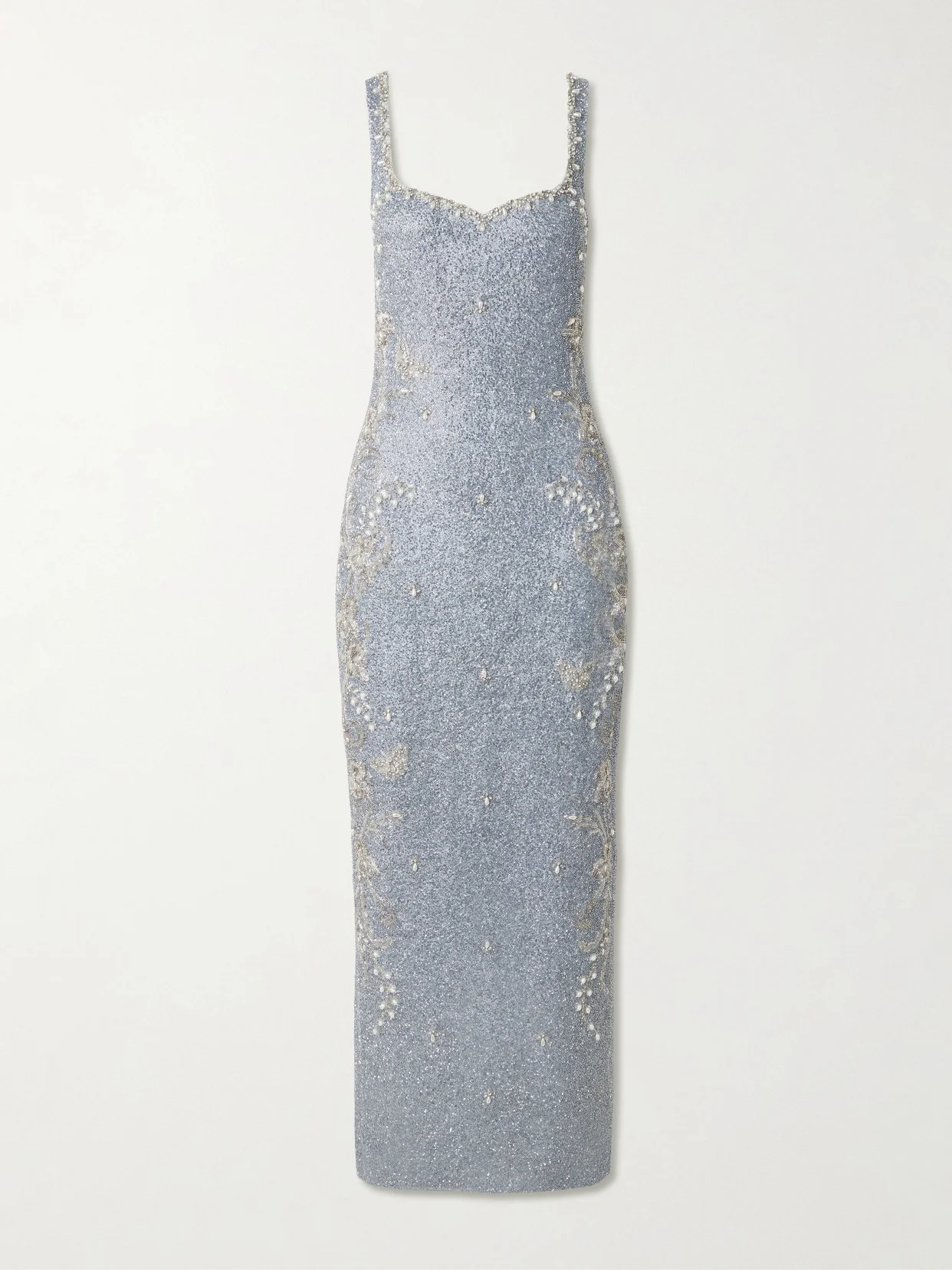 Iris Embellished Stretch-mesh Gown - 1