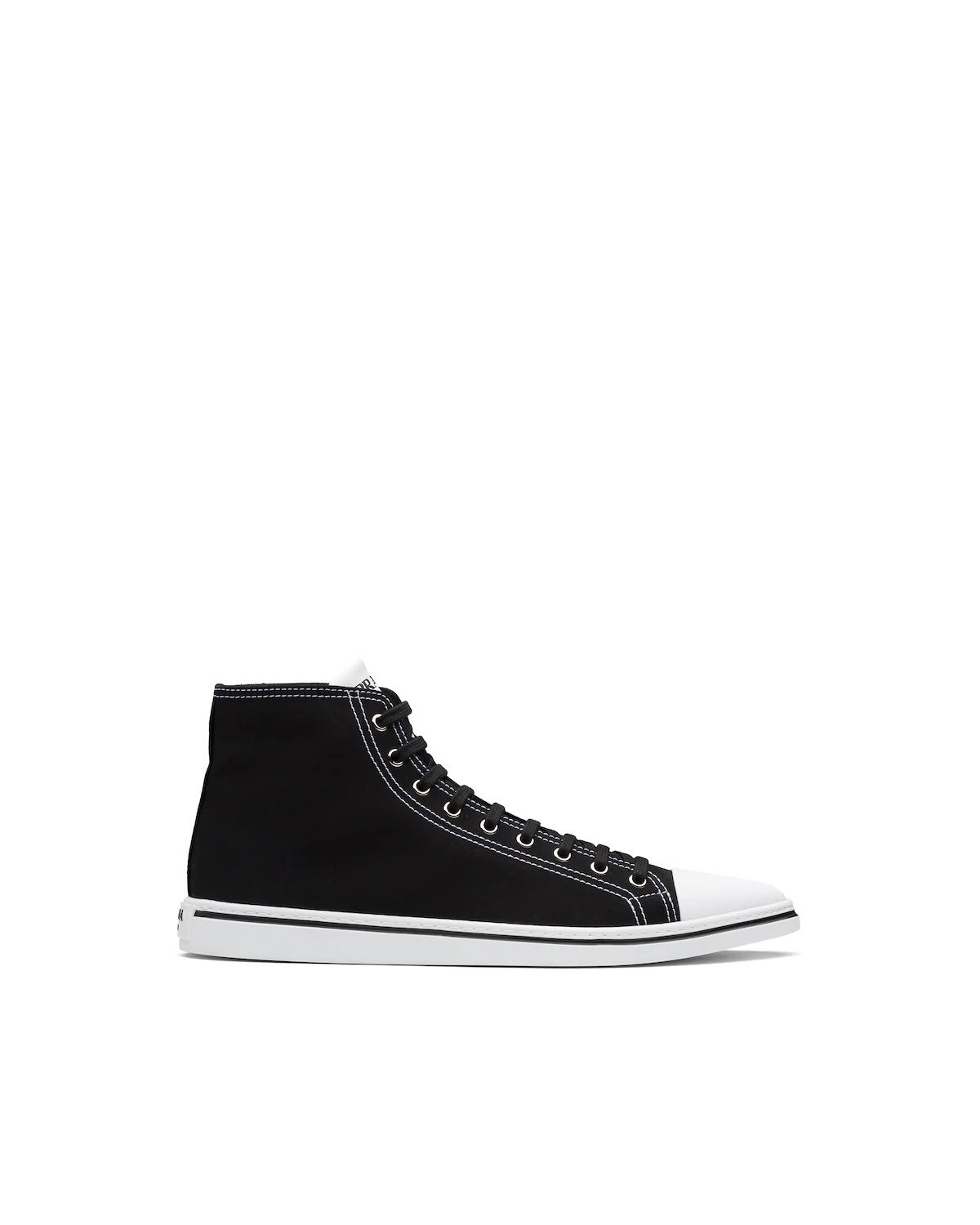 Cotton gabardine pointy high-top sneakers - 2