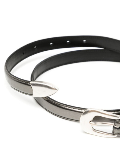Our Legacy metallic-effect leather belt outlook