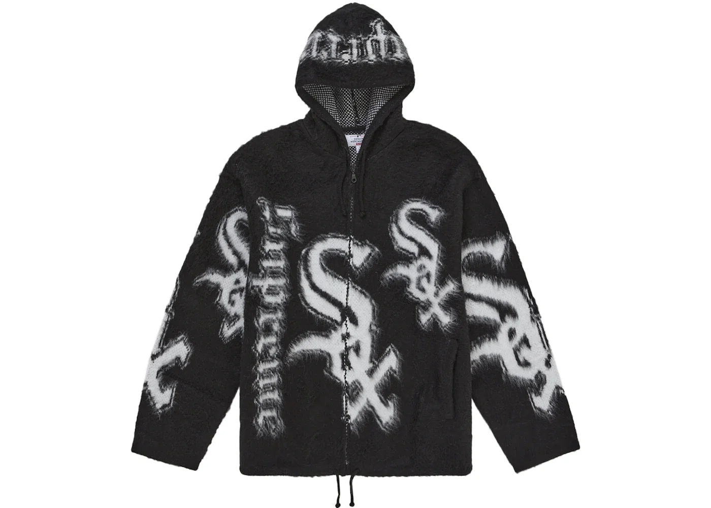 Supreme Chicago White Sox Zip Up Hooded Sweater Black - 1