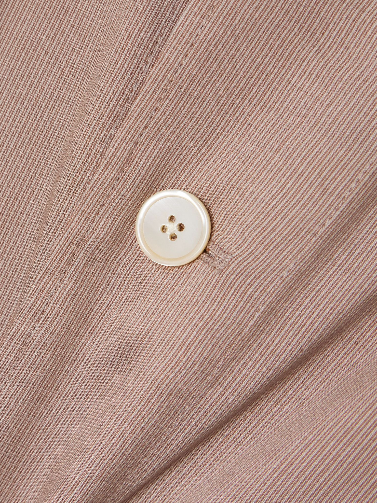 + Emporio Armani Strato Lyocell and silk-blend shirt Beige - 4