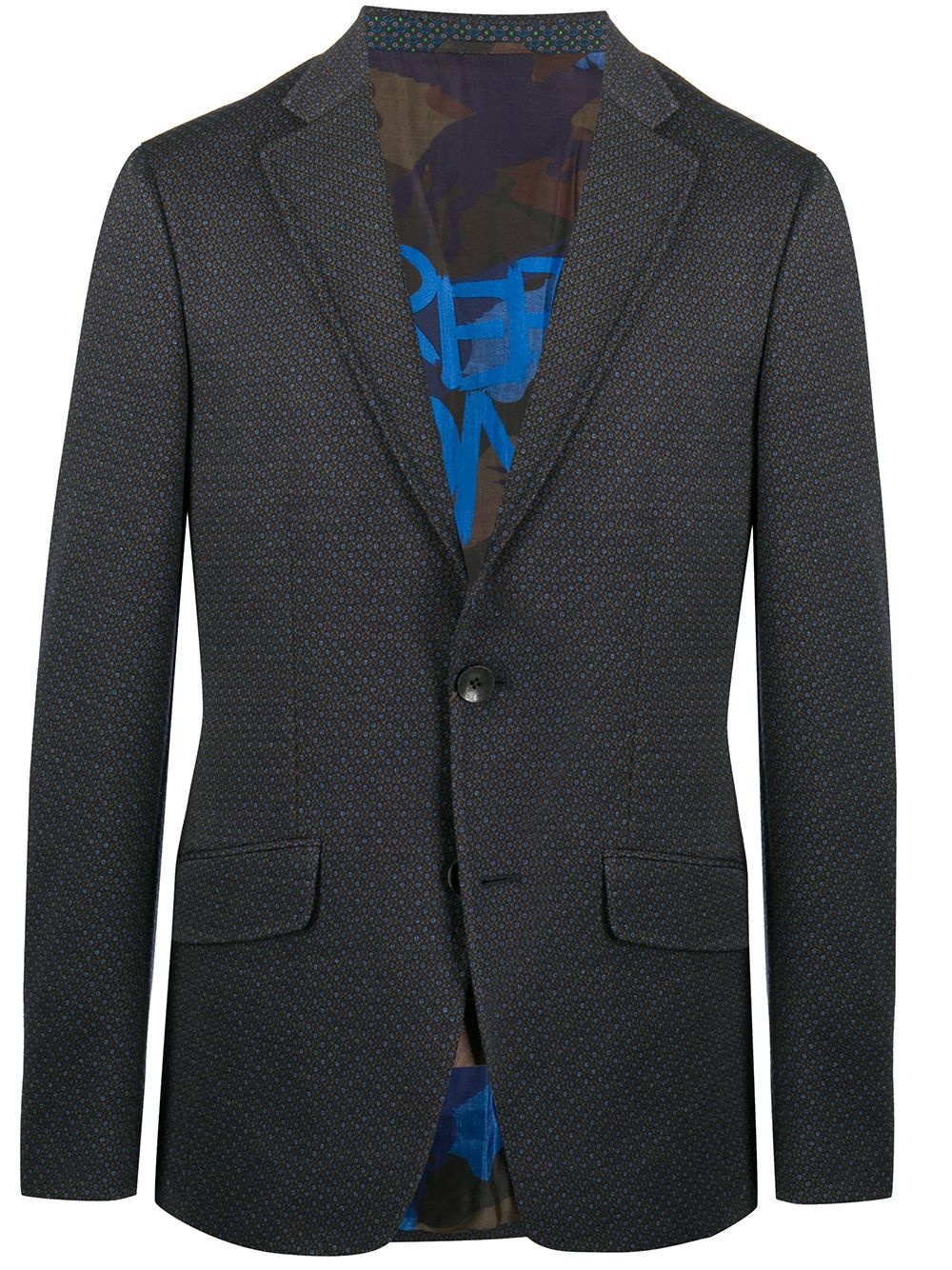 micro print blazer  - 1