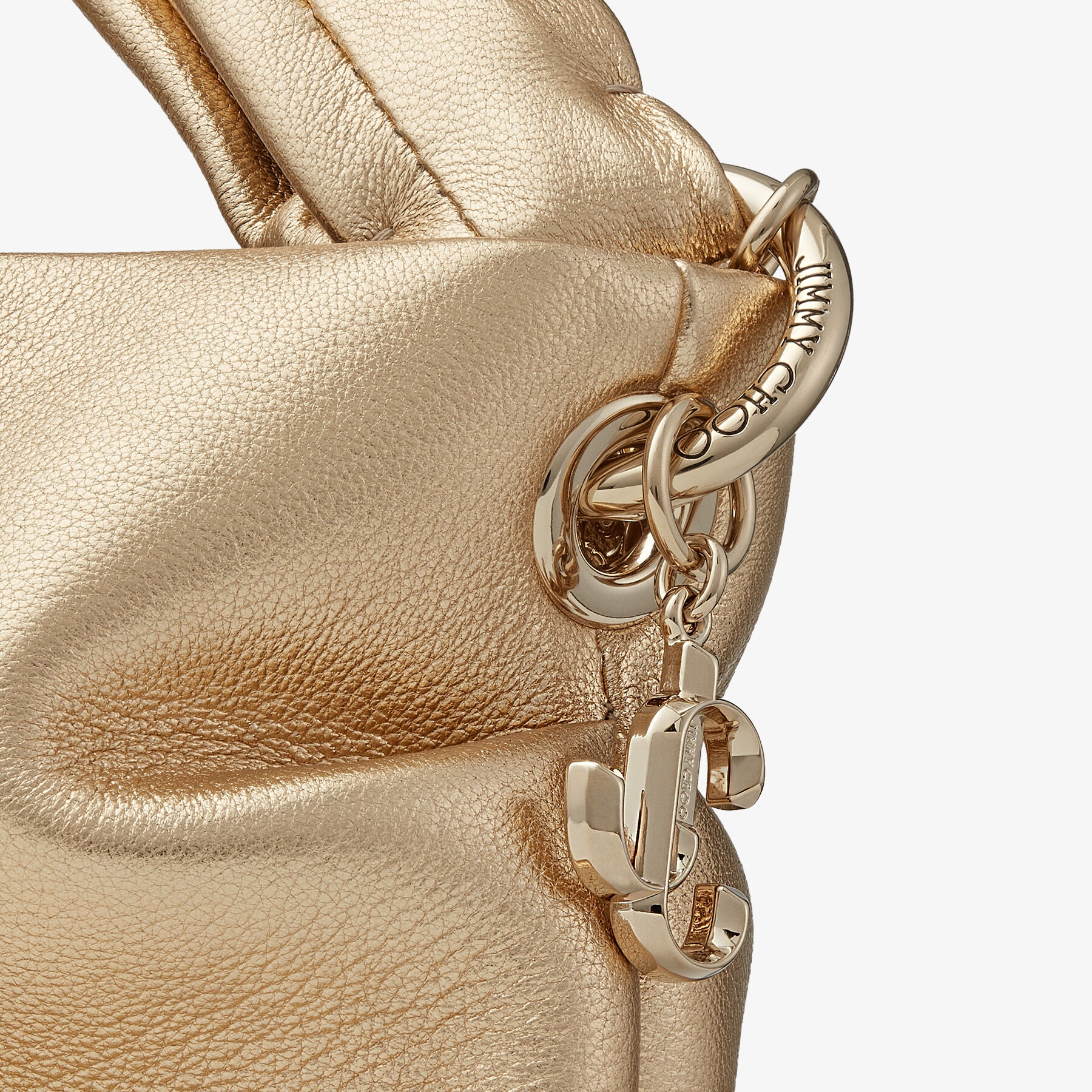 Bonny
Gold Metallic Nappa Bag with Twisted Handle - 6
