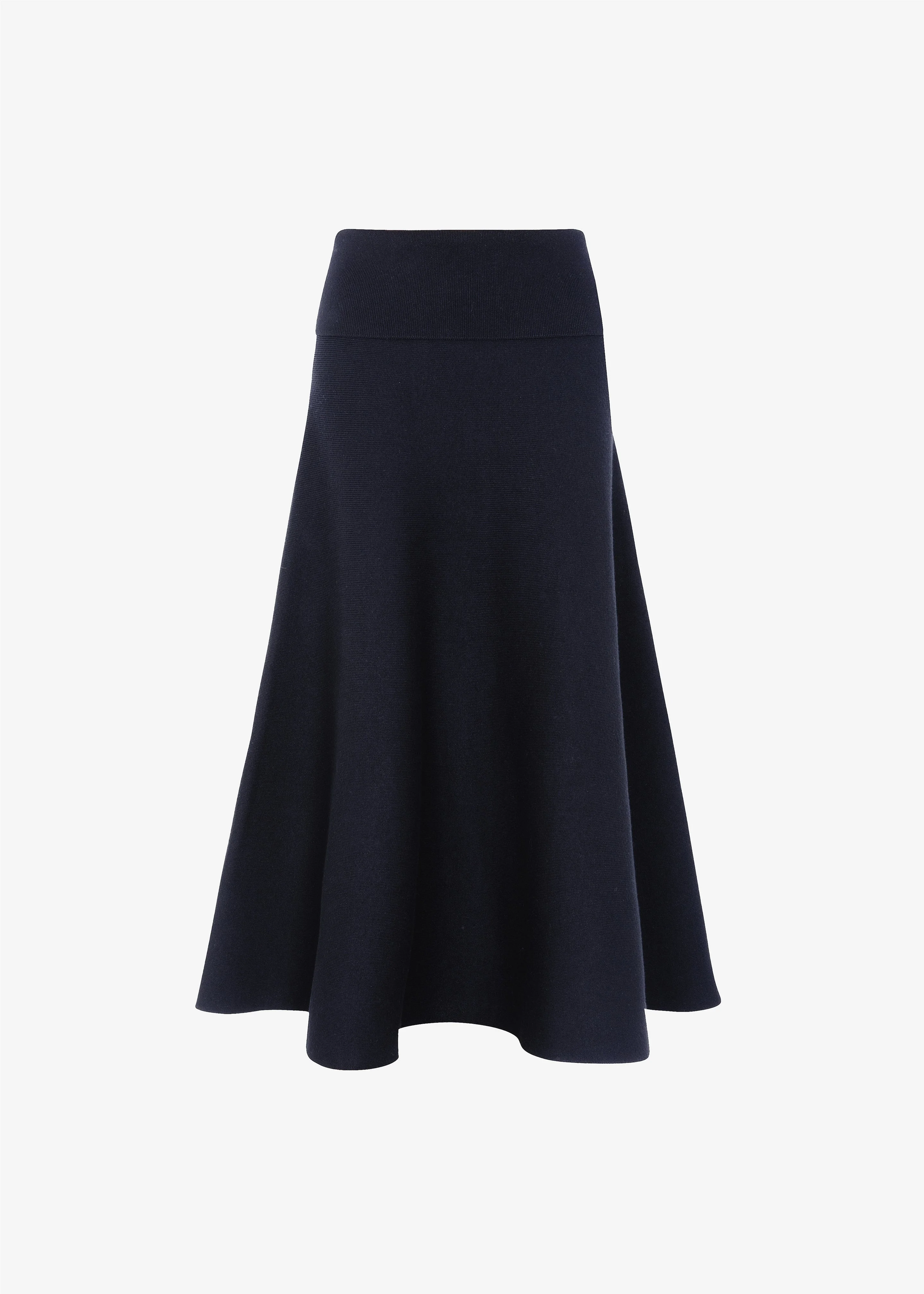 July Knit Midi Skirt - Navy - 1