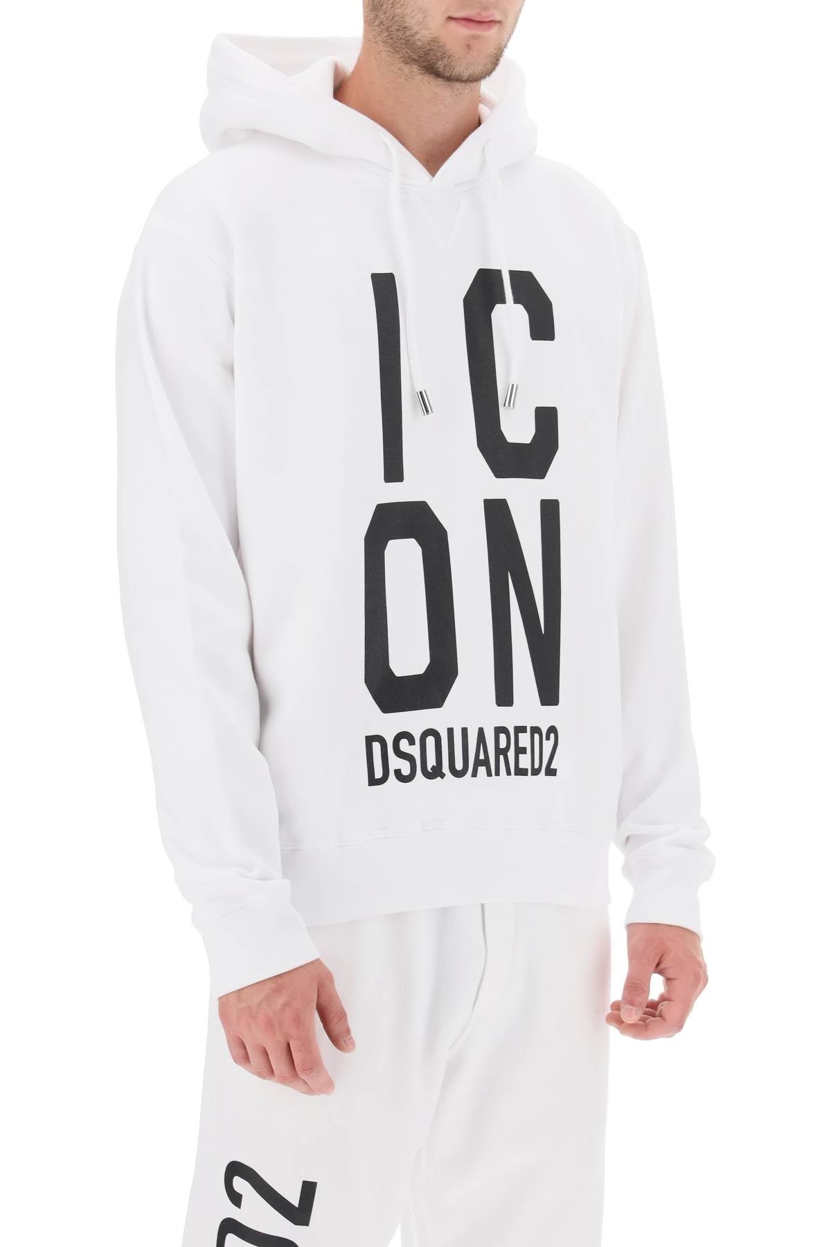 'Icon Squared' Cool Fit Hoodie With Logo Print - 2