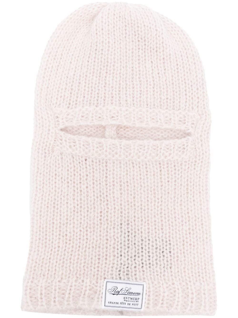 logo-patch knitted balaclava - 1