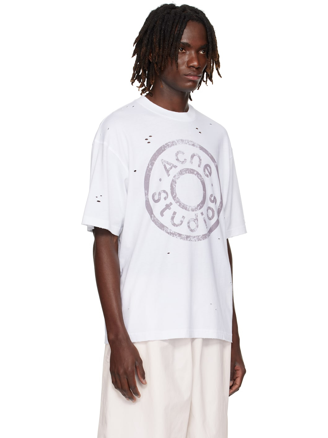 White Distressed T-shirt - 2